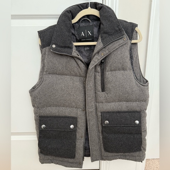 Armani Exchange Charcoal and Black Men's Vest. Size medium